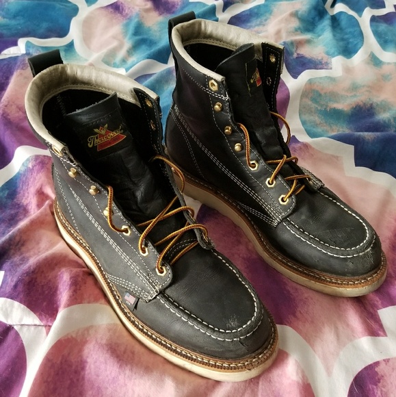 thorogood boots black moc toe